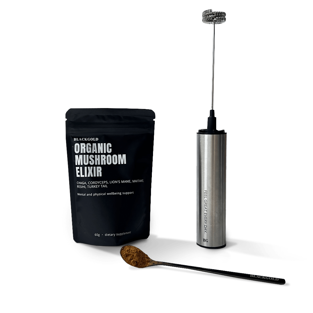 30 Servings of Mushroom Elixir + FREE Starter Kit Blackgold Elixir NZ