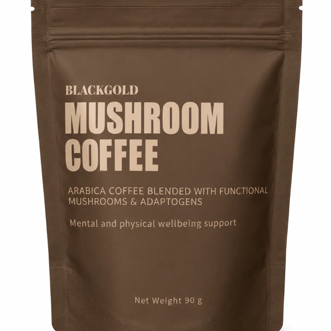 Blackgold Coffee + 2 Free Mushroom Gummies + Free Spoon