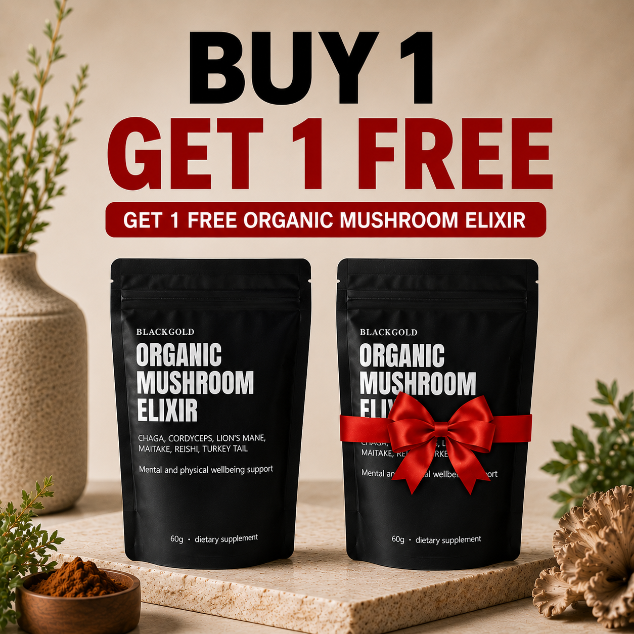 Organic Mushroom Elixir Extract BOGO Bundles